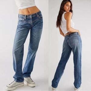 Free People We The Free 100% Cotton Shelby Low Rise Boyfriend Jeans 31 x 32